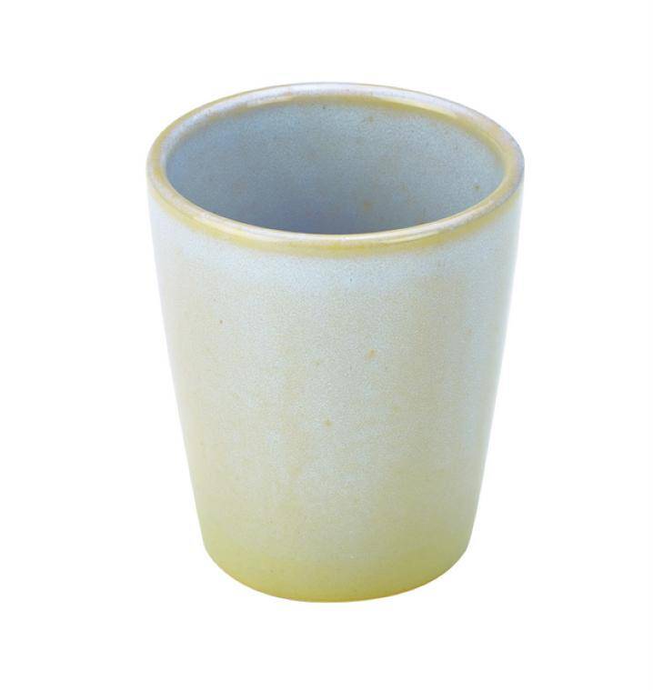 TERRA STONEWARE RUSTIC WHITE CONICAL CUP ( PRODUCT DISCONTINUED ) diam. 100 mm  MAGAZYN UK