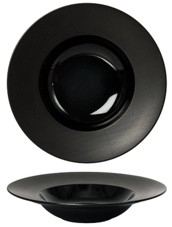 SATIN BLACK DEEP PLATE cap. 320 ml  WYCOFANE ZE SPRZEDAYŻ, DOSTĘPNE DO WYCZERPANIA STOKU