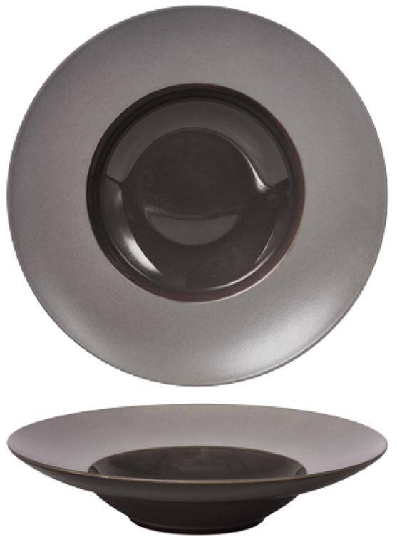 SATIN TAUPE DEEP PLATE cap. 350 ml  WYCOFANE ZE SPRZEDAYŻ, DOSTĘPNE DO WYCZERPANIA STOKU