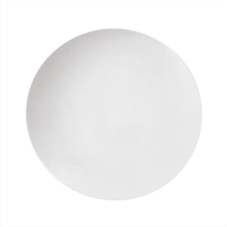 DAZZLE WHITE FLAT PLATE WITH RAISED RIM diam. 270 mm  CENA DO WYPRZEDANIA STOKU