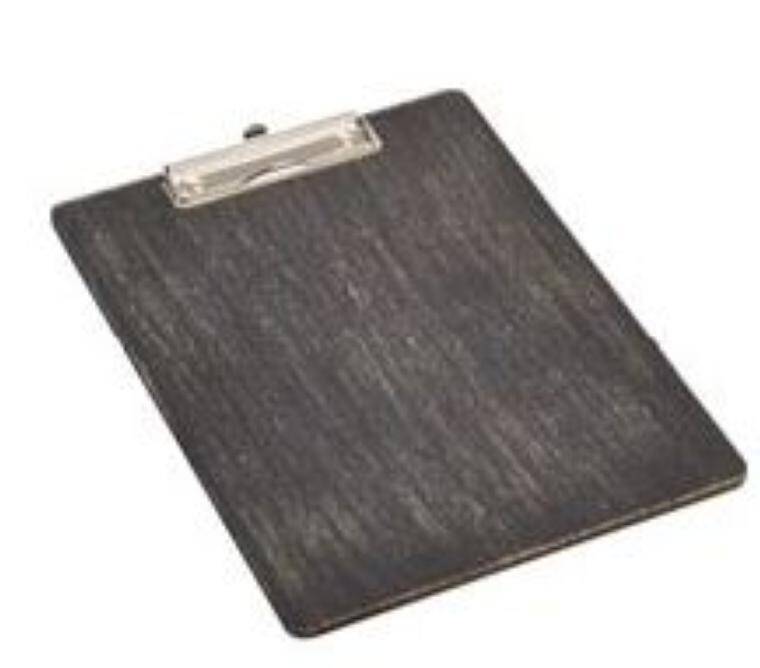 Menu Black Wooden Menu Clipboard A5 18.5x24.5x0.6cm 185x245 mm