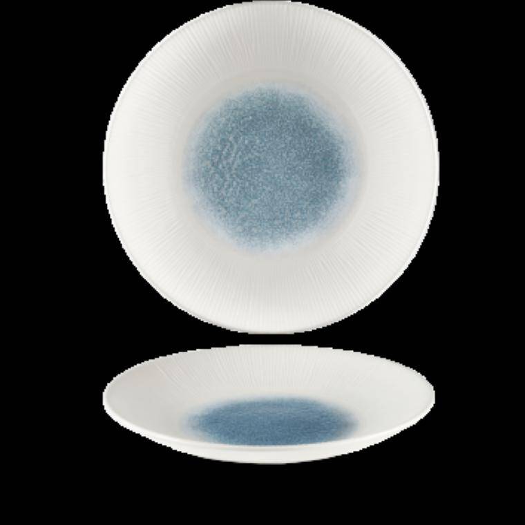 RAKU TOPAZ BLUE Deep Coupe Plate diam. 281 mm