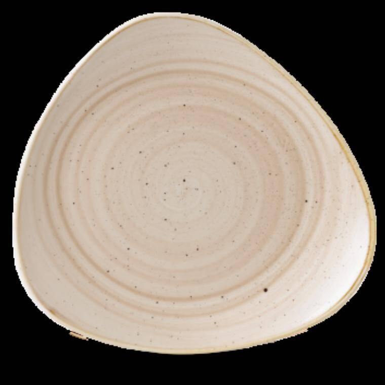 STONECAST NUTMEG CREAM Triangle Plate diam. 310 mm