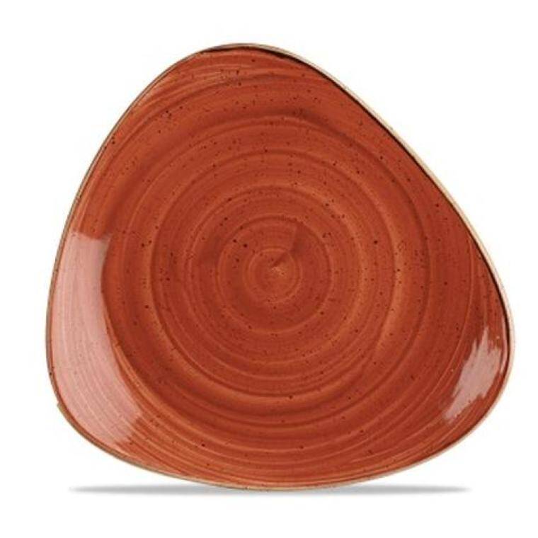 STONECAST SPICED ORANGE Triangle Plate diam. 265 mm