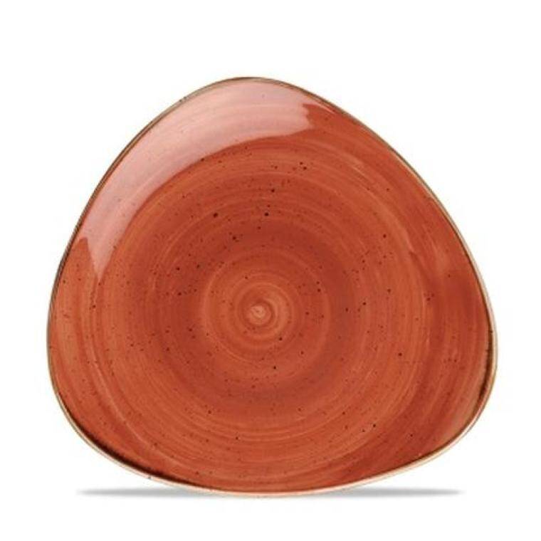 STONECAST SPICED ORANGE Triangle Plate diam. 192 mm