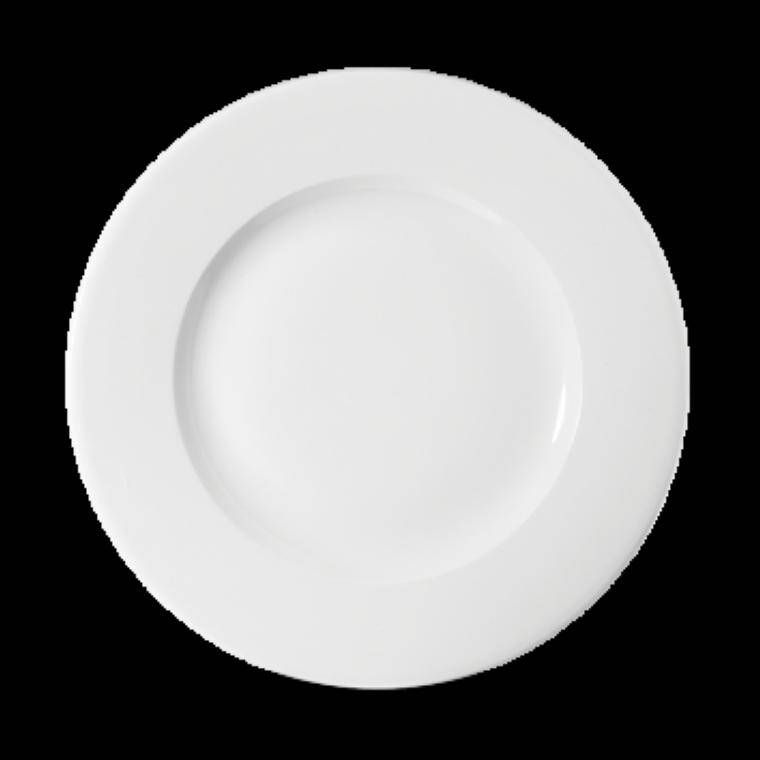 WHITE Wide Rim Plate diam. 236 mm  Discontinued - Endeavour to supply until Dec 2024