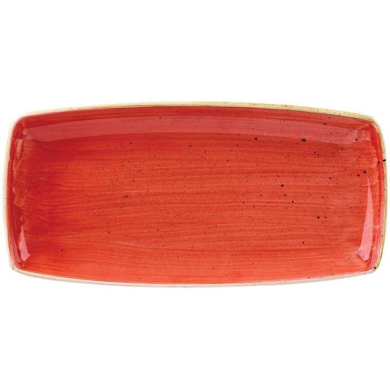 STONECAST BERRY RED CHEF'S OBLONG PLATTER 150x295 mm