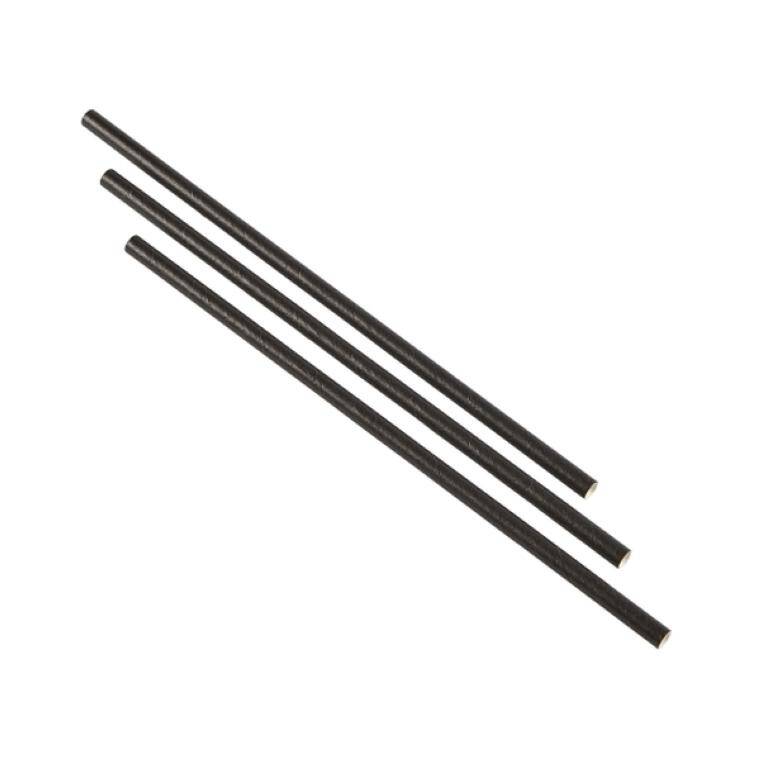 Drinkware Paper Straws Black 14cm (500pcs) 135x140 mm