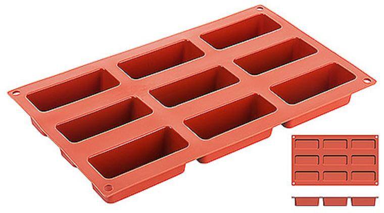 NON-STICK BAR MOULDS WITH 9 MOULDS 175x mm