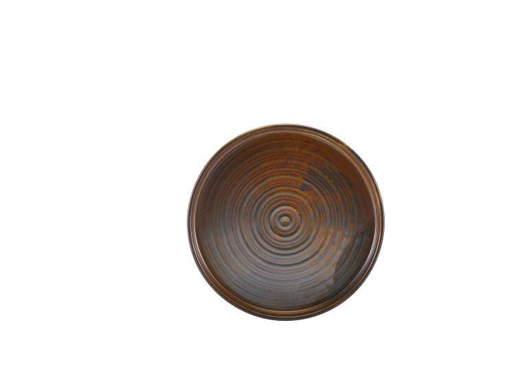 TERRA RUSTIC COPPER TERRA PORCELAIN RUSTIC COPPER PRESENTATION PLATE diam. 210 mm