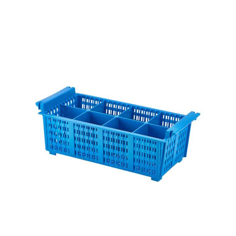 Cleaning 8 Compart Cutlery Basket (Blue)430X210X155mm 210x430 mm  MAGAZYN UK