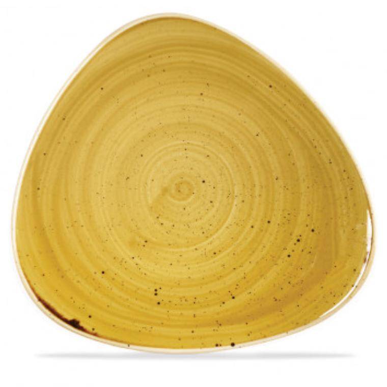 STONECAST MUSTARD Triangle Plate diam. 305 mm