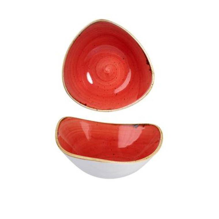 STONECAST BERRY RED Triangle Bowl cap. 600 ml