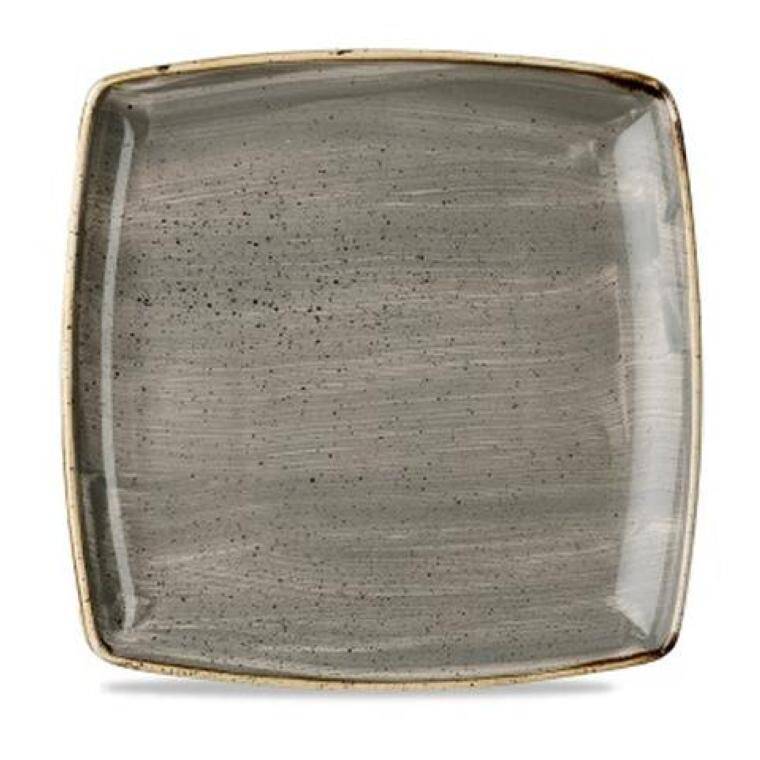 STONECAST GREY Deep Square Plate 268x268 mm