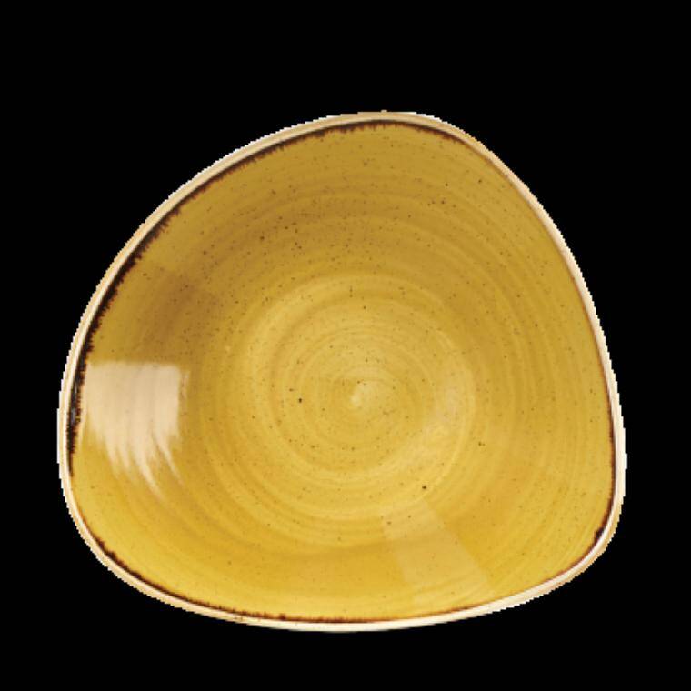 STONECAST MUSTARD Triangle Bowl cap. 370 ml