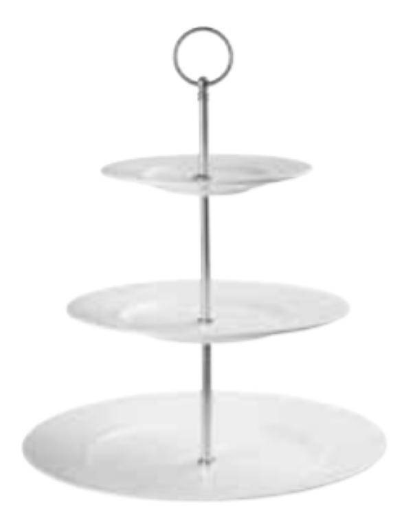 ALC AMBIENCE WHITE Three Tier Plate Tower diam. 162/217 mm