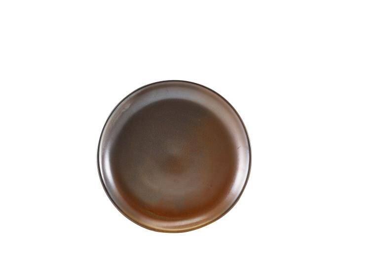 TERRA RUSTIC COPPER TERRA PORCELAIN RUSTIC COPPER COUPE PLATE diam. 240 mm