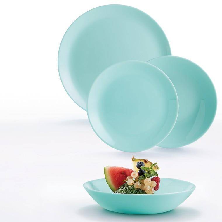 DIWALI LIGHT TURQUOISE DINNER SERVICE DIWALI TURQUOISE - 18 PCS