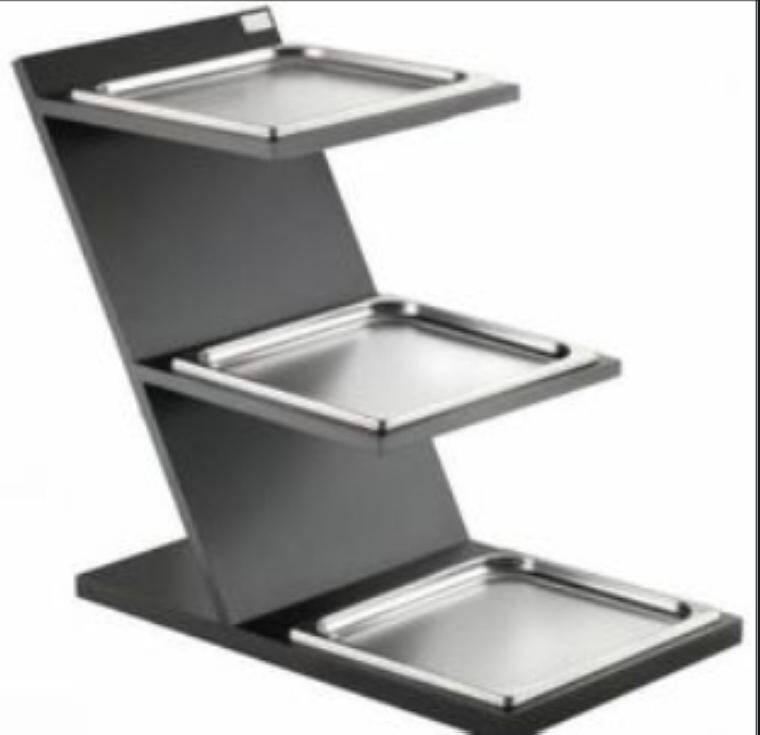 3LEVELS FIXED COOLED STAND/SQU TRAY