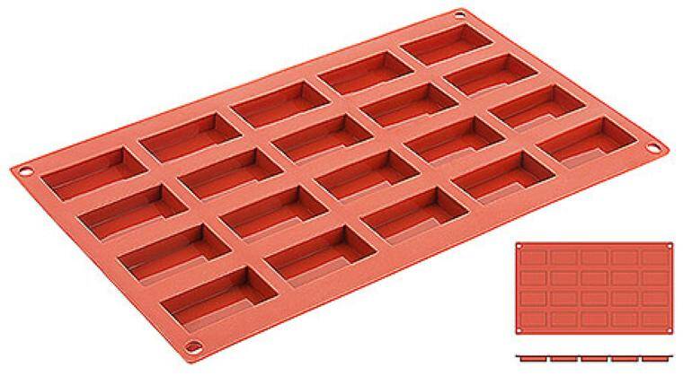 NON-STICK FINANCIER MOULDS WITH 20 MOULDS 490x260 mm