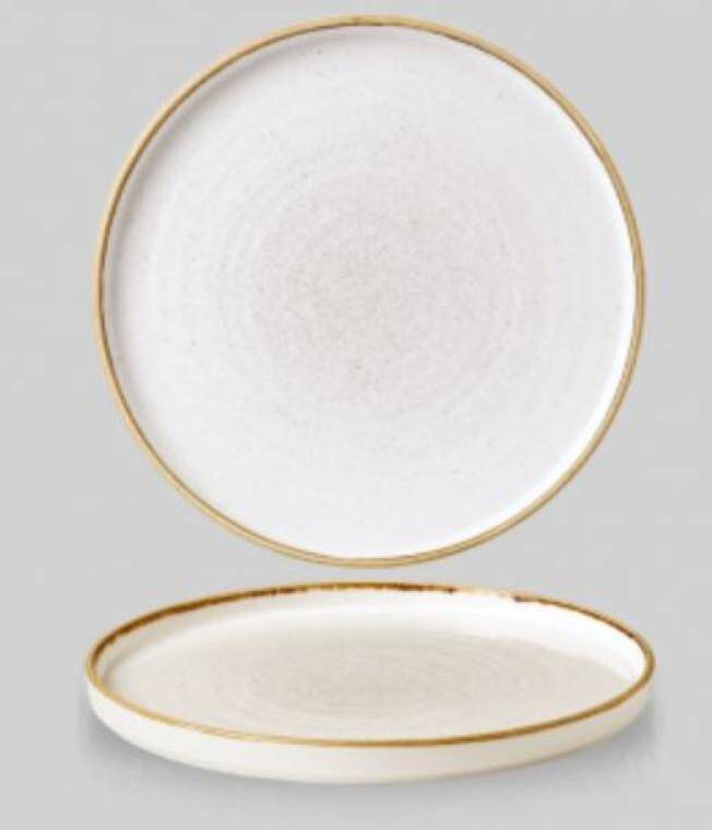 STONECAST BARLEY WHITE Walled Chefs Plate diam. 210 mm