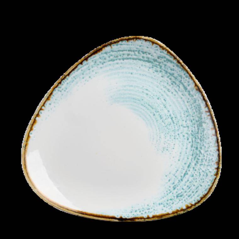 Homespun Accents Aquamarine LOTUS PLATE diam. 229 mm