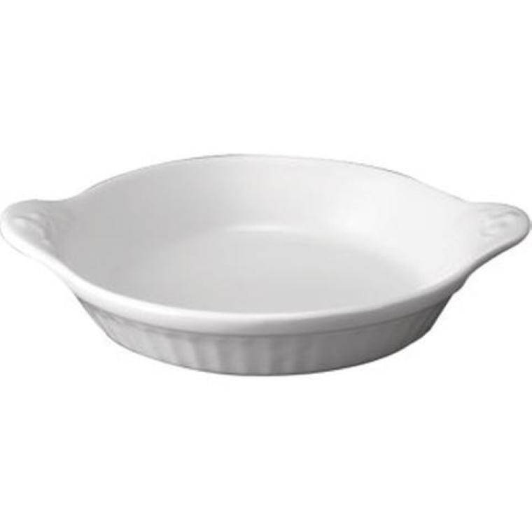 WHITE COOKWARE Small Round Eared Dish cap. 300 ml