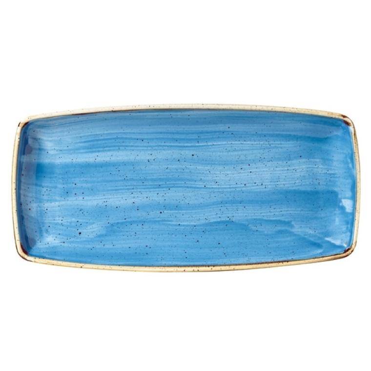 STONECAST CORNFLOWER BLUE CHEF'S OBLONG PLATTER 185x345 mm