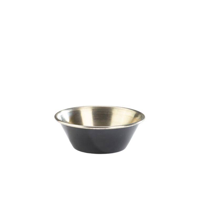 Table Pres 1.5oz Stainless Steel Ramekin Black cap. 43 ml