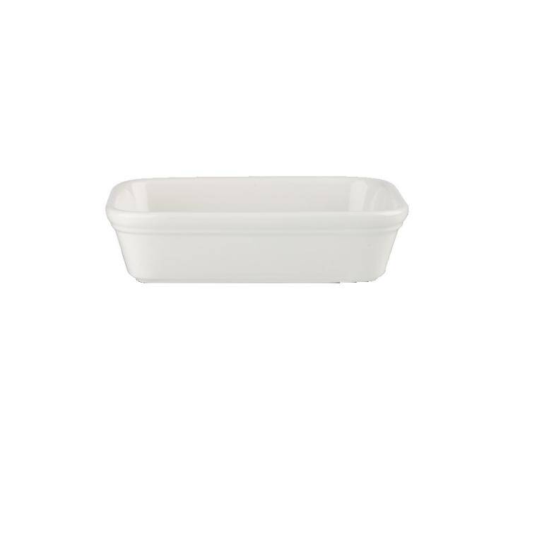 WHITE COOKWARE Shallow Rectangular Dish cap. 400 ml