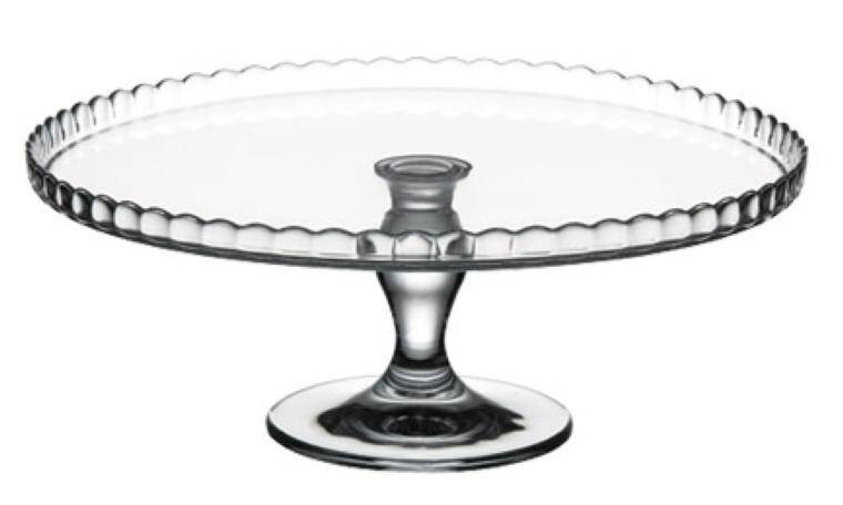 PATISSERIE GLASS FOOTED PLATE (230371) diam. 280 mm  ROSJA