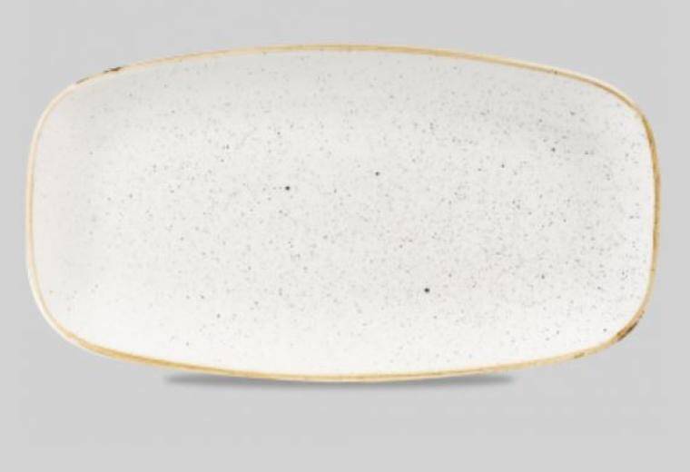 STONECAST BARLEY WHITE CHEF'S OBLONG PLATTER 189x355 mm