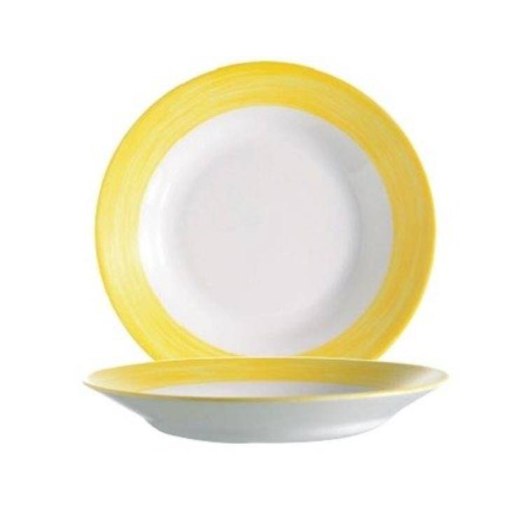 BRUSH YELLOW SOUP PLATE diam. 225 mm