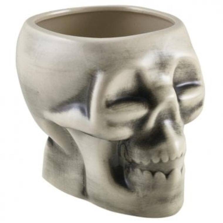 Drinkware Genware White Skull Tiki kubek 80cl/28.15oz cap. 800 ml