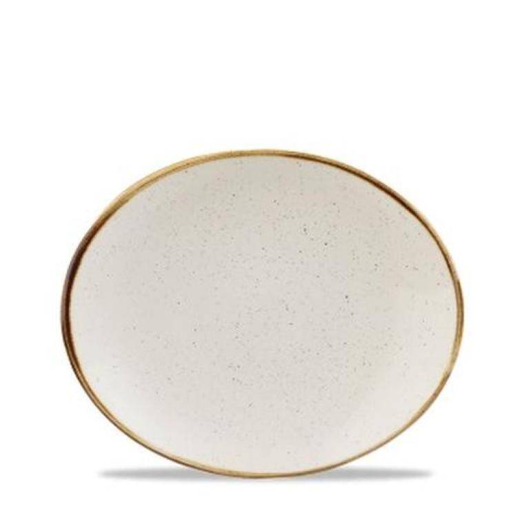 STONECAST BARLEY WHITE Oval Coupe Plate 160x192 mm