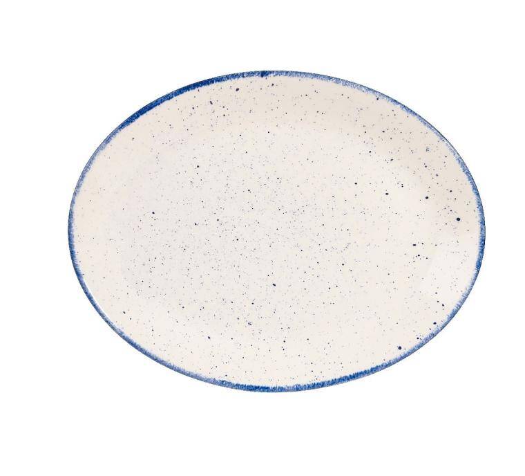 STONECAST HINTS INDIGO Oval Plate/Platter diam. 305 mm