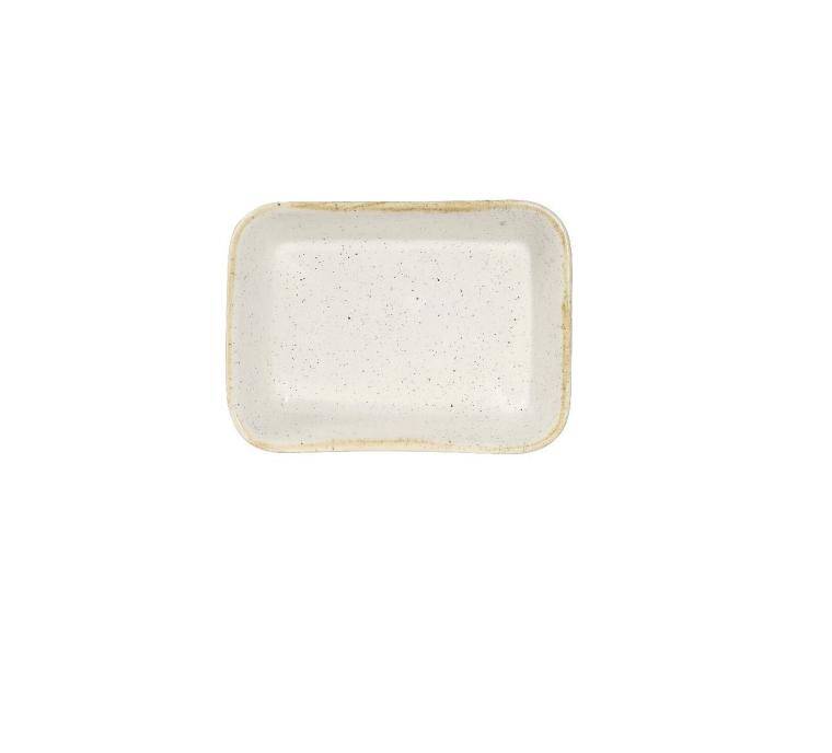 STONECAST BARLEY WHITE Rectangular Dish cap. 600 ml