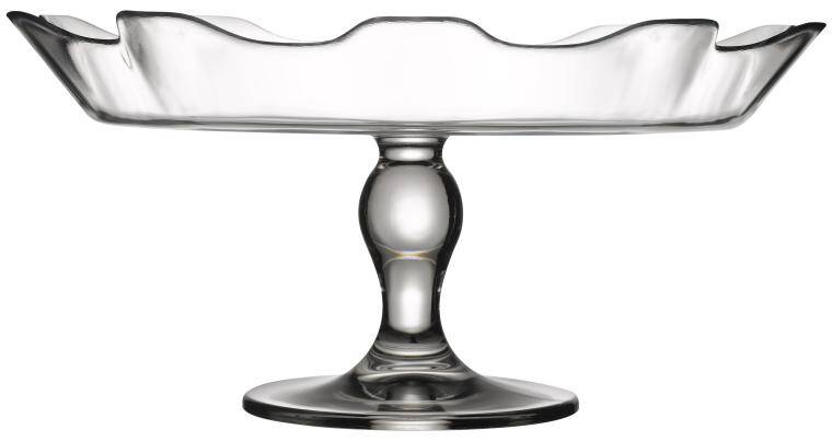 PATISSERIE GLASS FOOTED PLATE ( 64435 ) diam. 320 mm  CENA DO WYPRZEDANIA STOKU