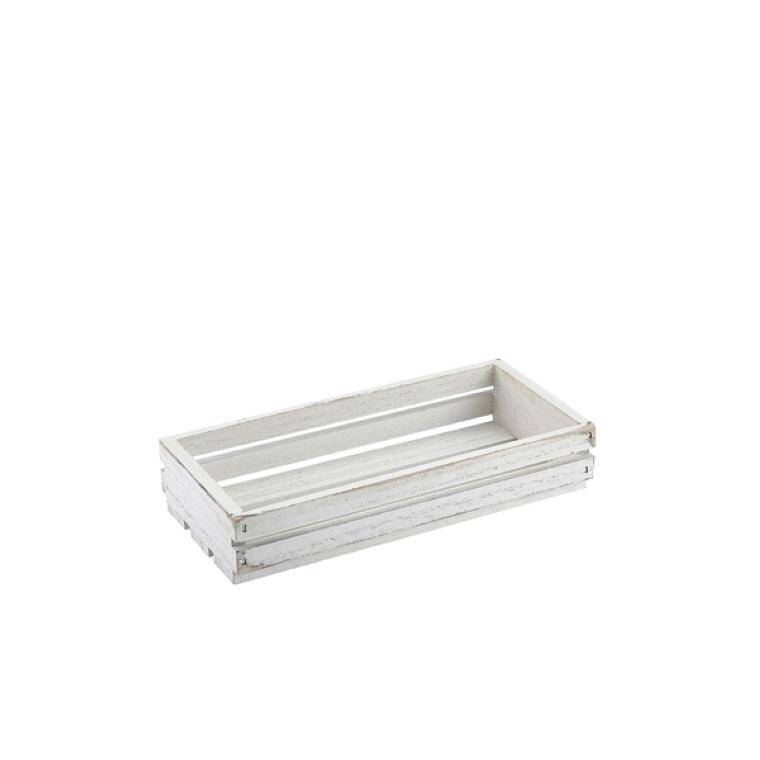 Buffet Wooden Crate White Wash Finish 25 x 12 x 5cm 120x250 mm