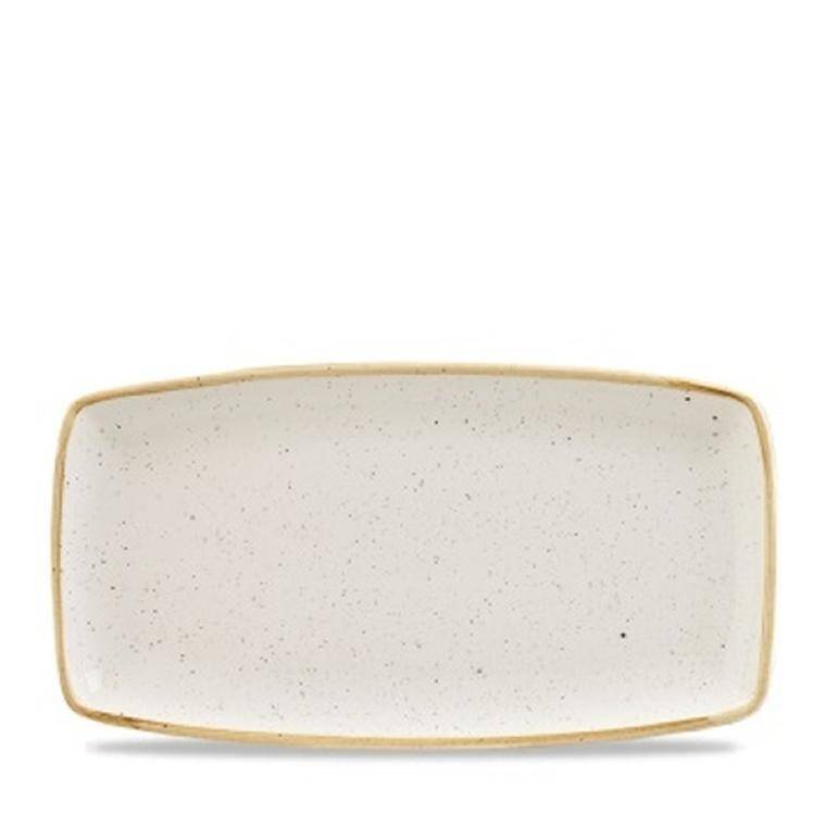 STONECAST BARLEY WHITE CHEF'S OBLONG PLATTER 185x345 mm