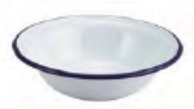 ENAMEL WIDE MISKA poj. 500 ml; śr 160 mm; wys. 45 mm; szer. 165 mm; dł. 165 mm; XX-NEV-41016