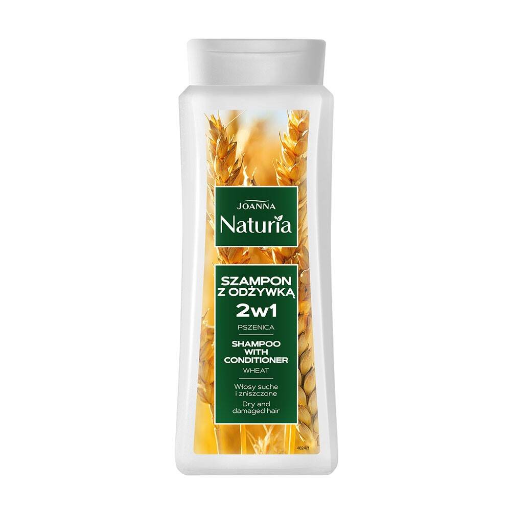 NATURIA Szampon 2w1 do włosów suchych i zniszczonych z pszenicą 500ml