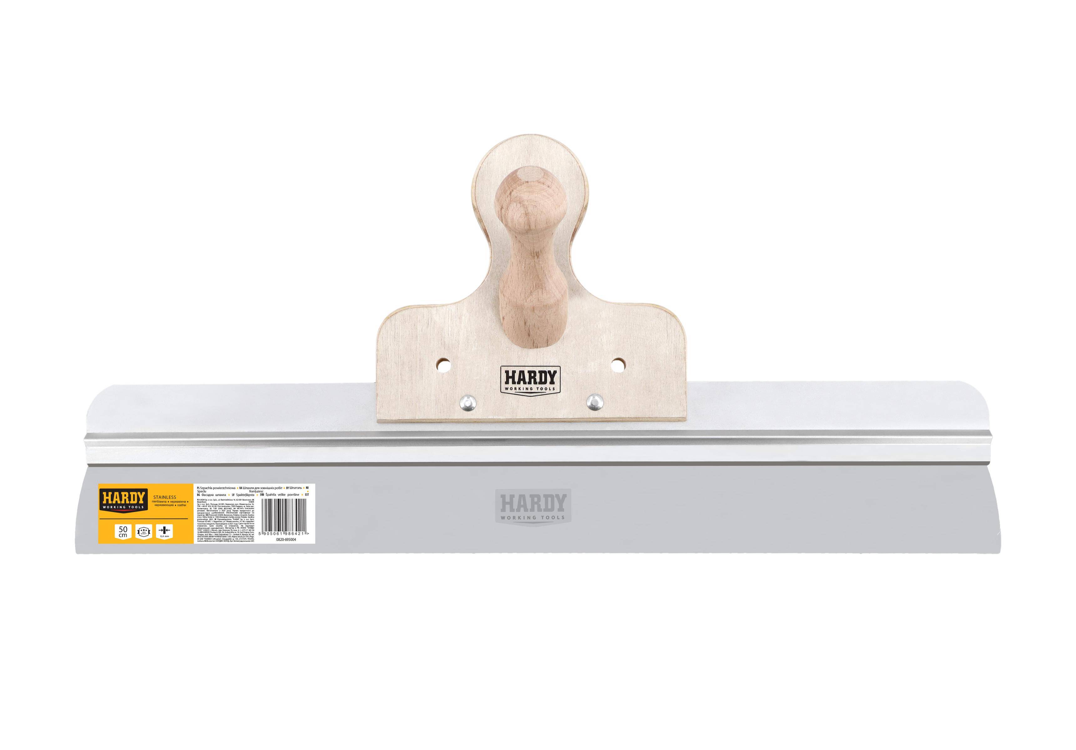 Hardy szpachla powierzchniowa (elewacyjna) seria *69*, szer. 50 cm, rączka drewniana