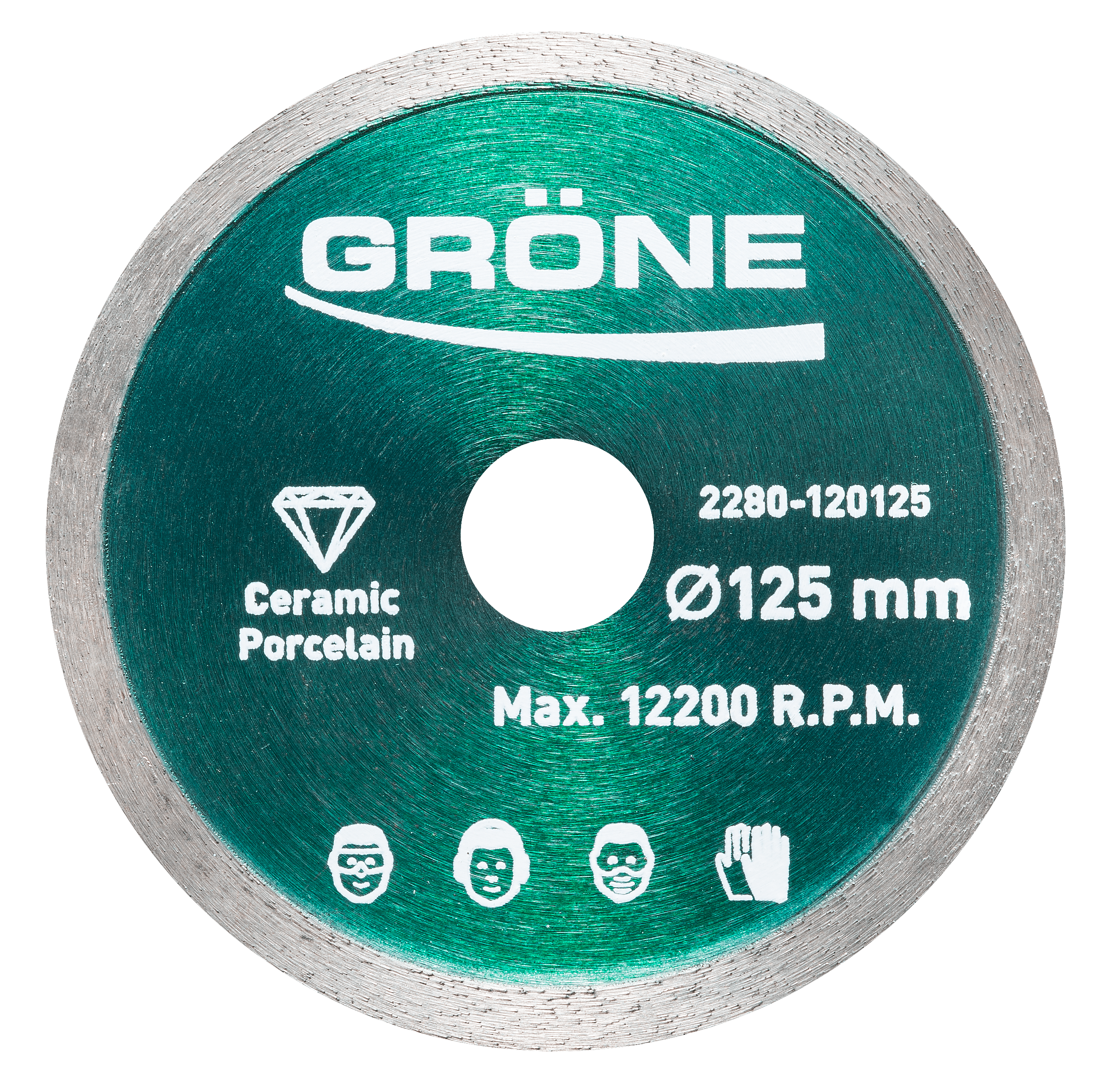 Gröne tarcza diamentowa śr. 125 x 22,23 mm krawędź ciągła