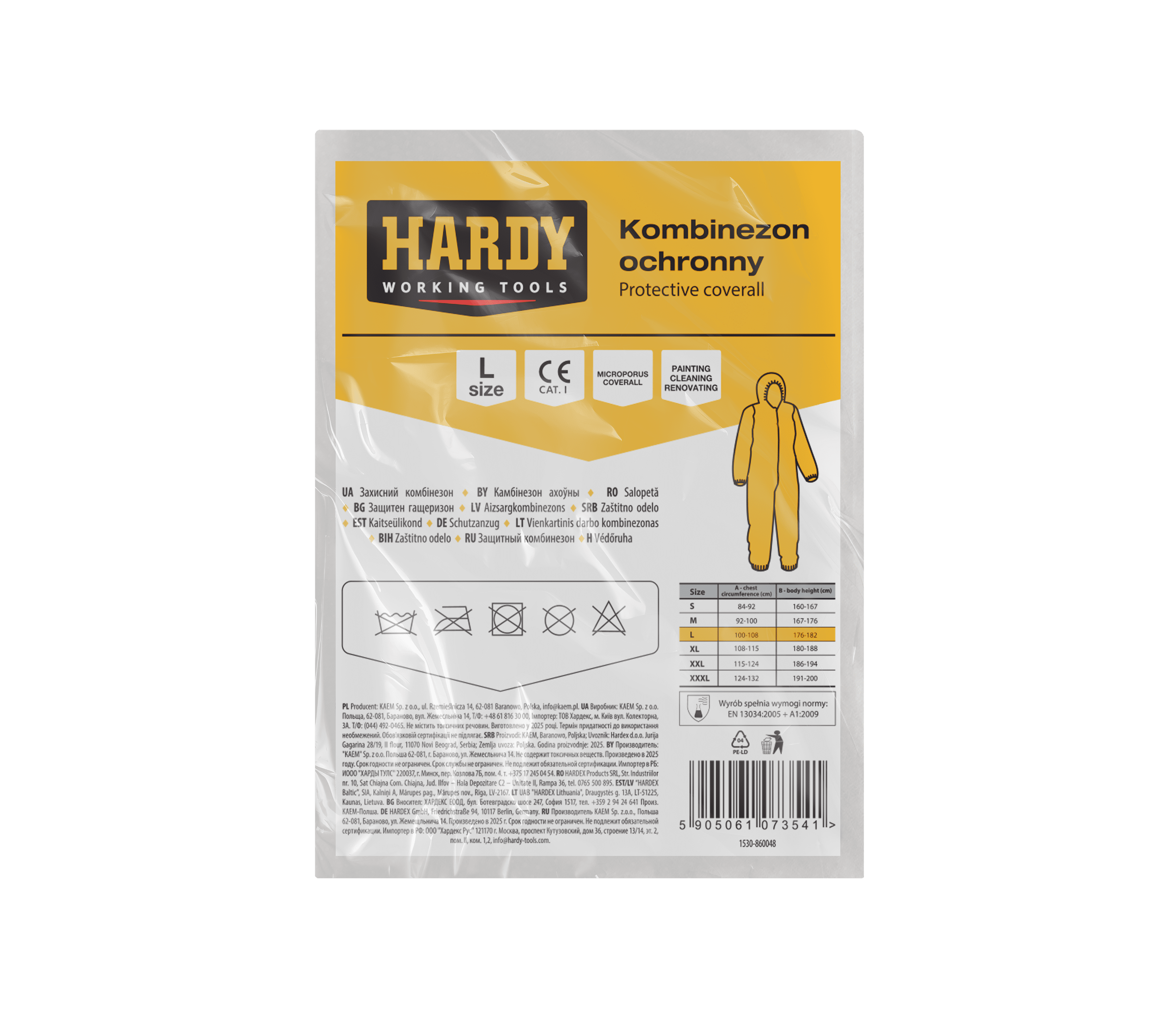 Hardy kombinezon jednorazowy seria *86*, rozmiar L