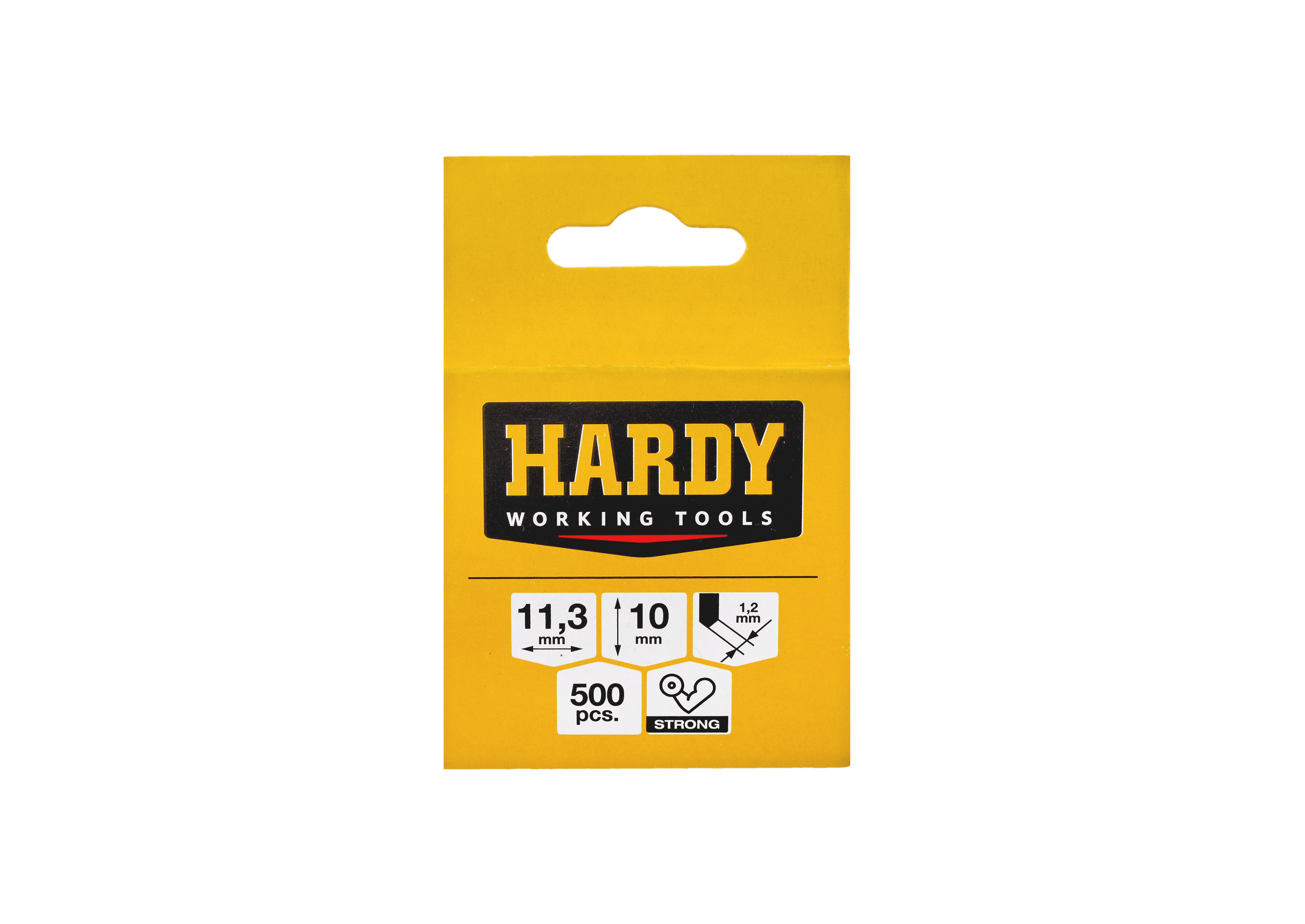 Hardy zszywki do zszywacza takera 10 x 10 x 1,2 mm x 500 szt., op. kartonik