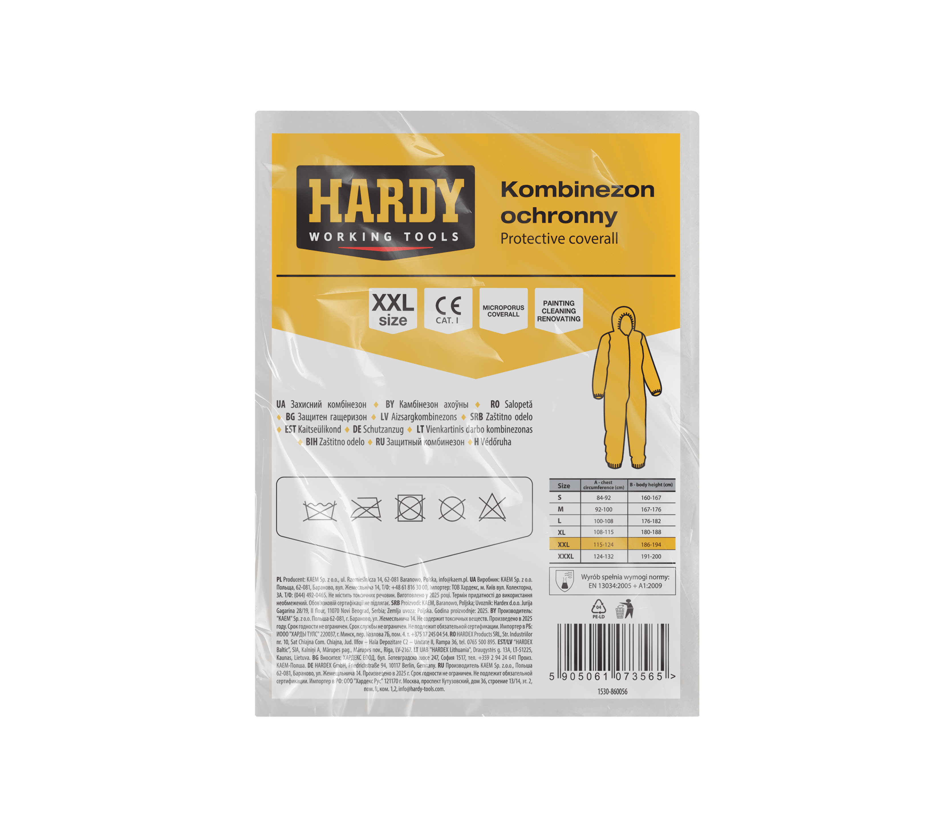 Hardy kombinezon jednorazowy seria *86*, rozmiar XXL