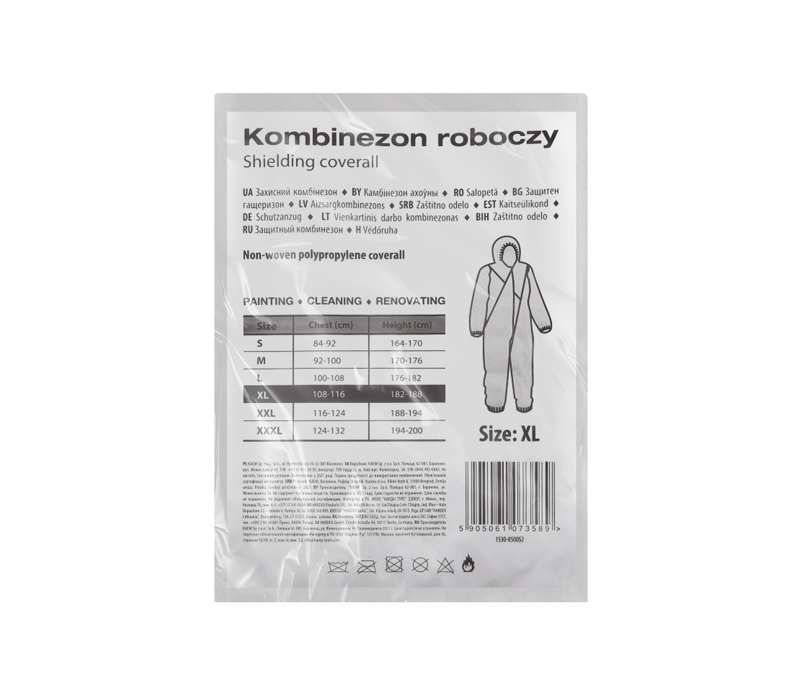 Hardy kombinezon jednorazowy seria *85*, rozmiar XL