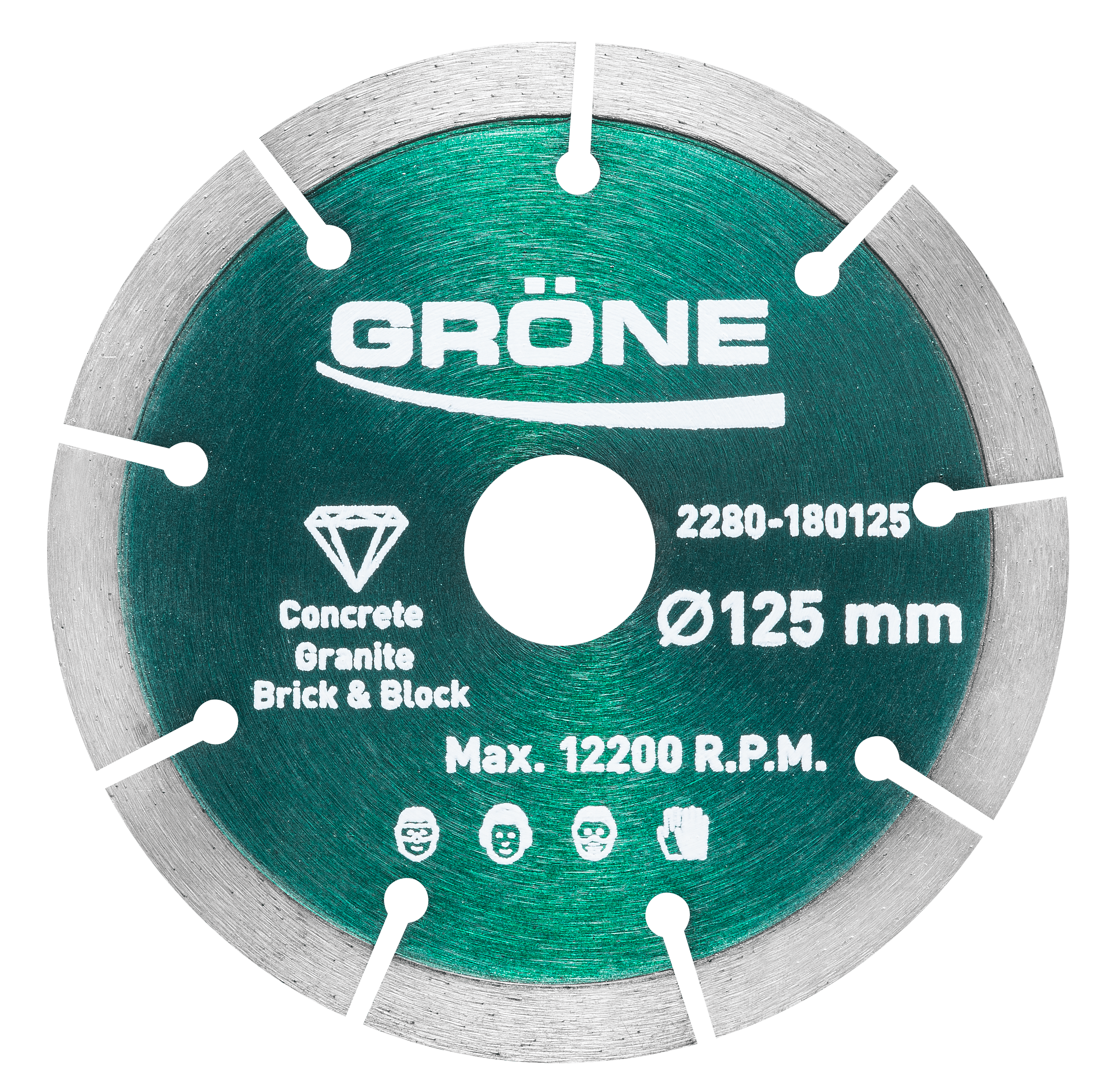 Gröne tarcza diamentowa śr. 125 x 22,23 mm krawędź segmentowa