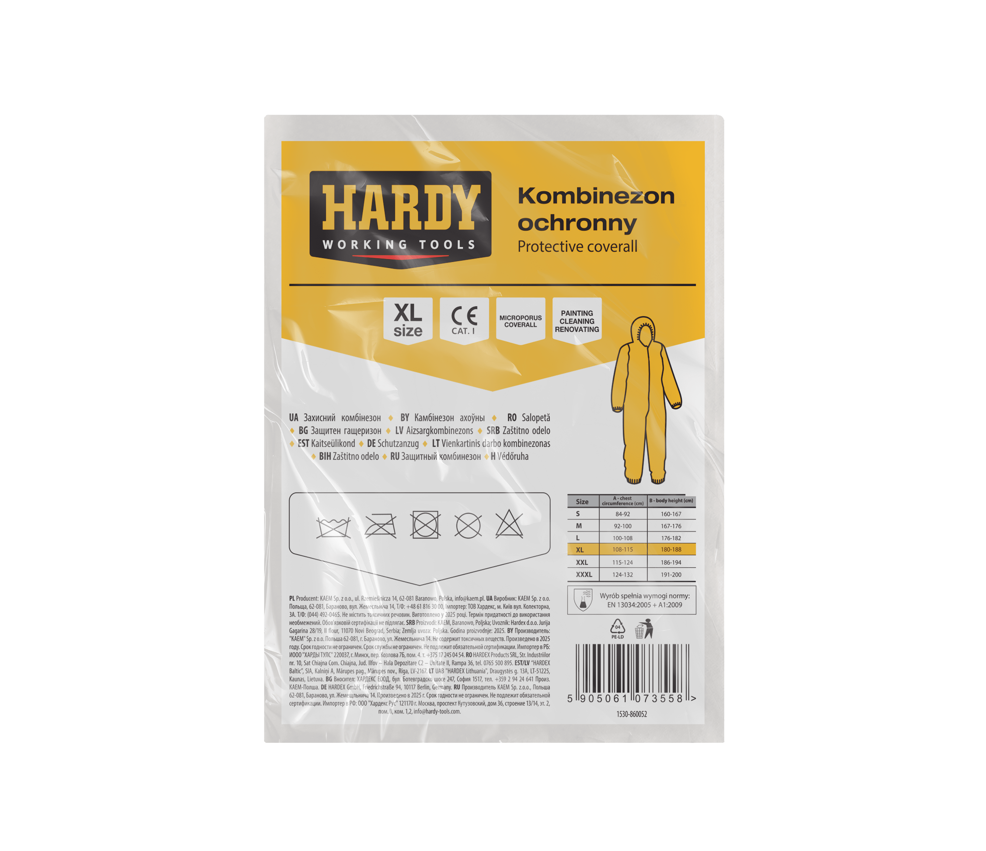 Hardy kombinezon jednorazowy seria *86*, rozmiar XL